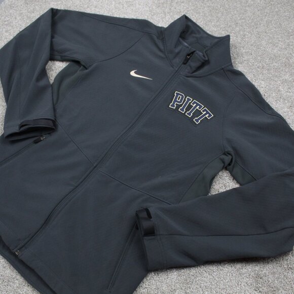 Nike Pitt Panthers Jacket Mens Small Gray Thermal Long Sleeve Full Zip NCAA Coat - Picture 3 of 13